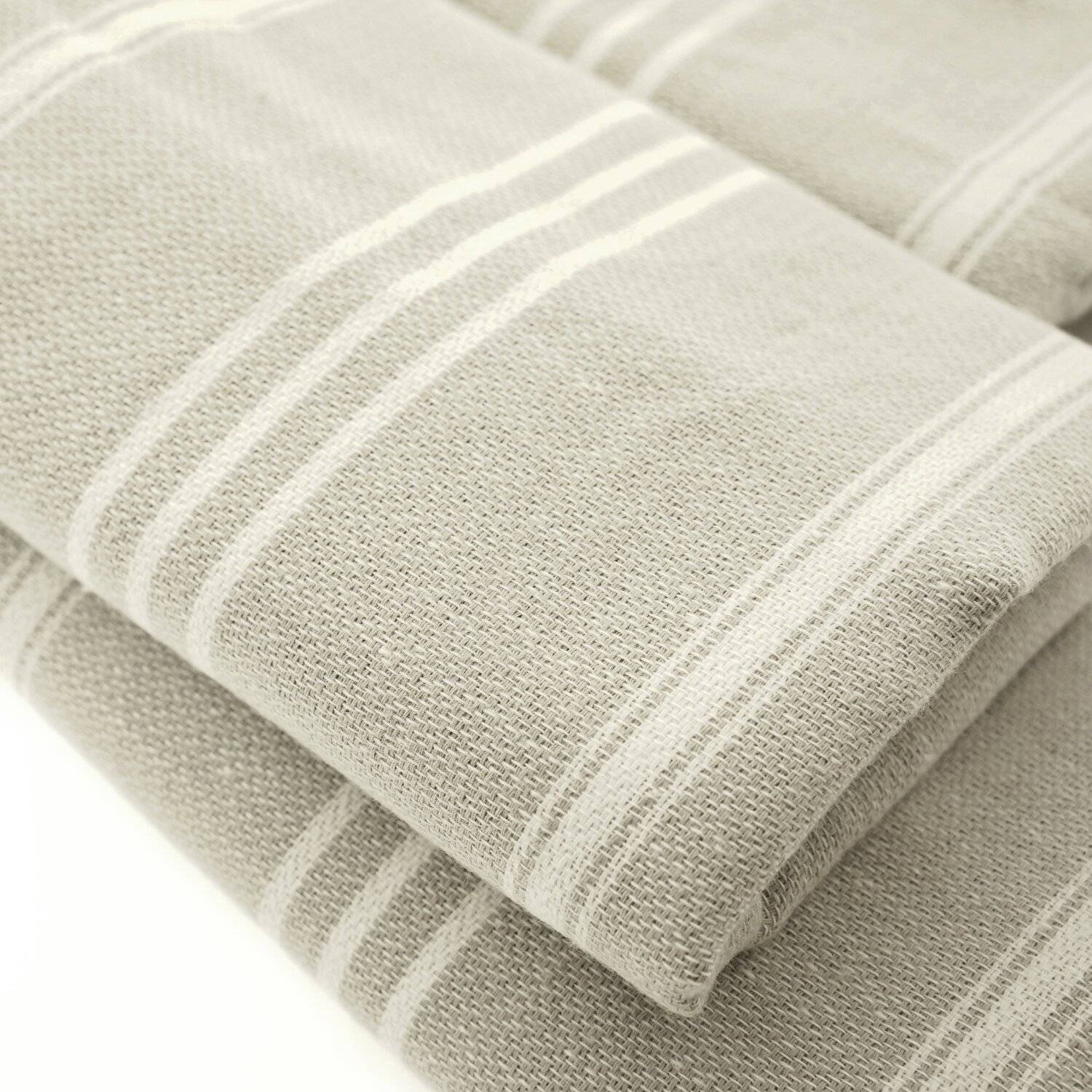 Turquoise Home 4er Pack Pestemal Küchetuch Handtuch 50x90cm Putztuch Badetuch Grau