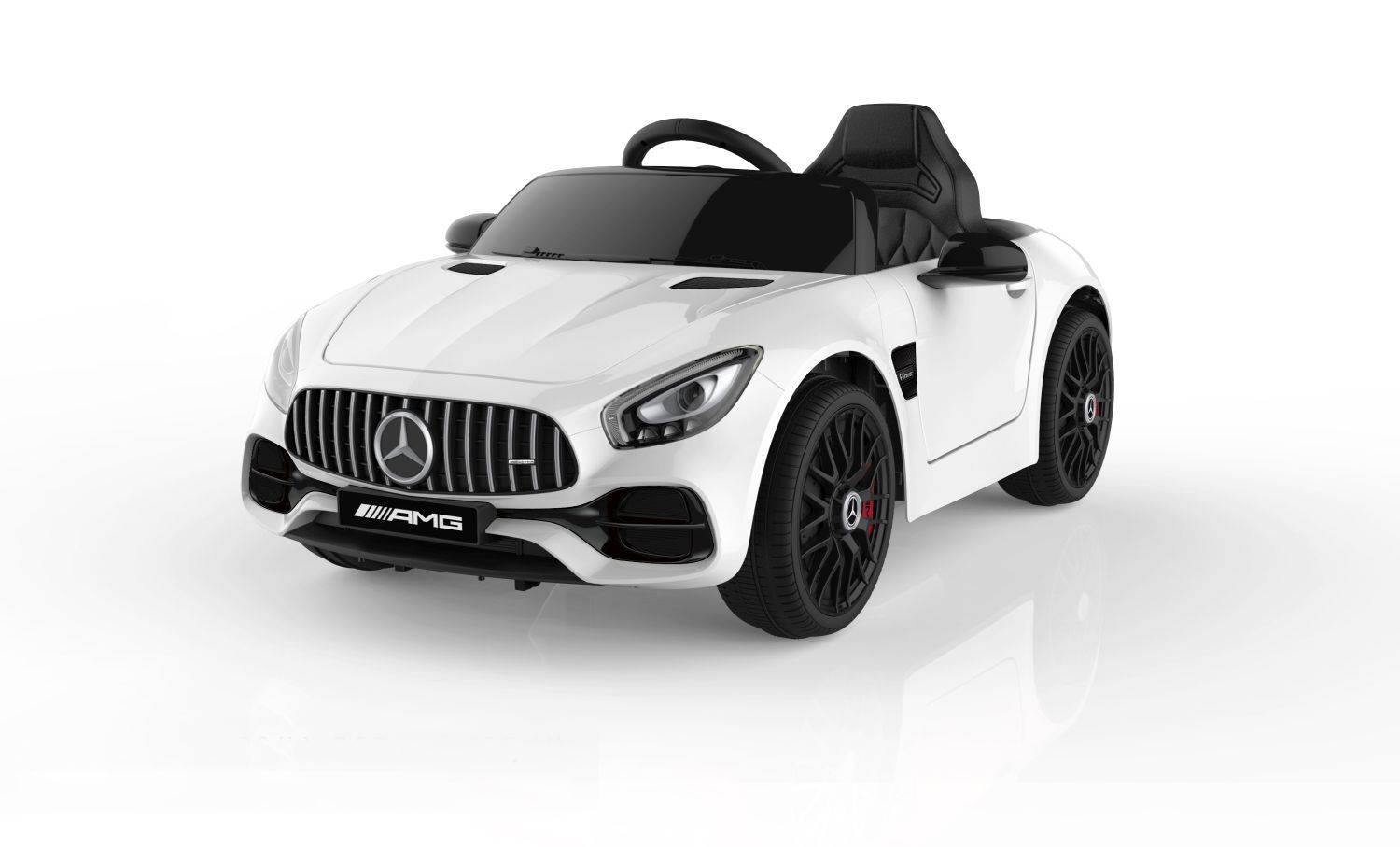 Kinderfahrzeug - Elektro Auto "Mercedes AMG GT - Lizenziert Kinderauto Weiß