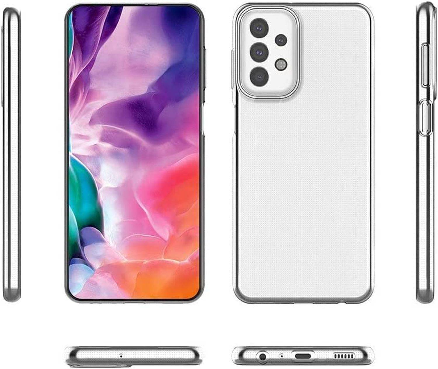 Silikon Hülle Basic kompatibel mit Vivo Y16 Case TPU Soft Handy Cover Schutz Transparent