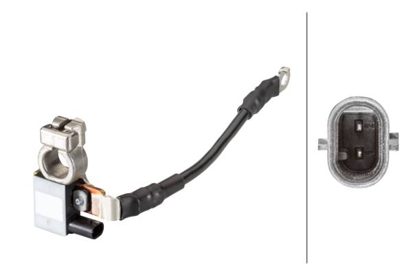 HELLA 6PK 010 181-701 Sensor, Batteriemanagement - 12V - geschraubt - Kabel: 180mm
