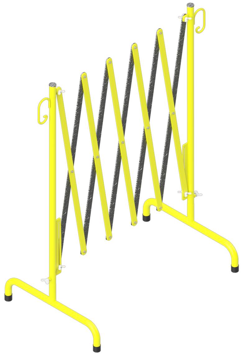 Schake Absperrschere, ausziehbar, 4 Varianten verfügbar | Größe: ausziehbar bis 2,50 m | Farbe: gelb