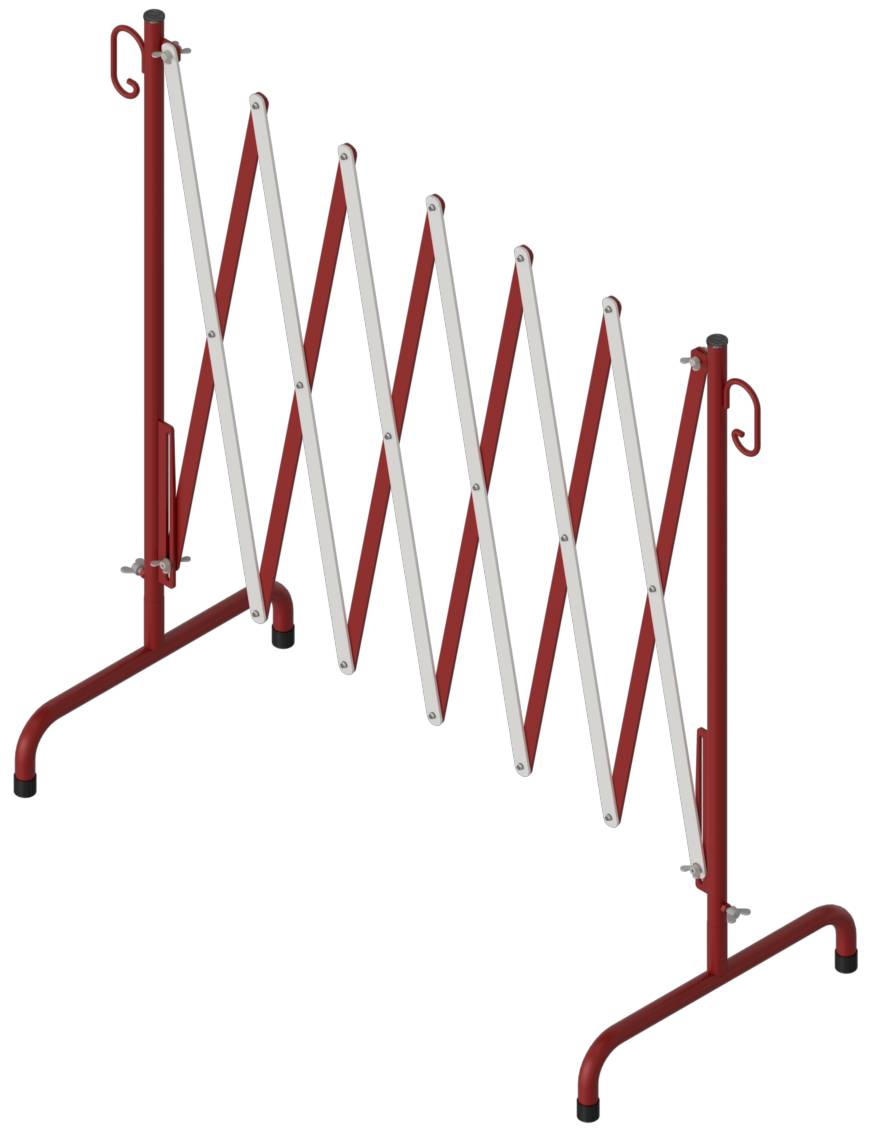 Schake Absperrschere, ausziehbar, 4 Varianten verfügbar | Farbe: rot / weiß | Größe: ausziehbar bis