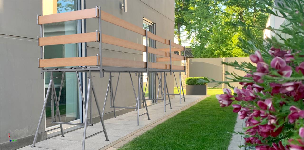 Schake Eckgeländerpfosten für Faltgerüstbock System FS 1200