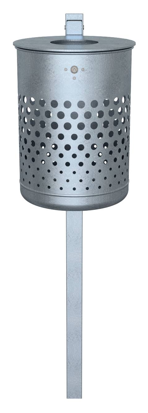 Schake Stand-Abfallbehälter, Einsatzbehälter, 50 Liter | Farbe: feuerverzinkt