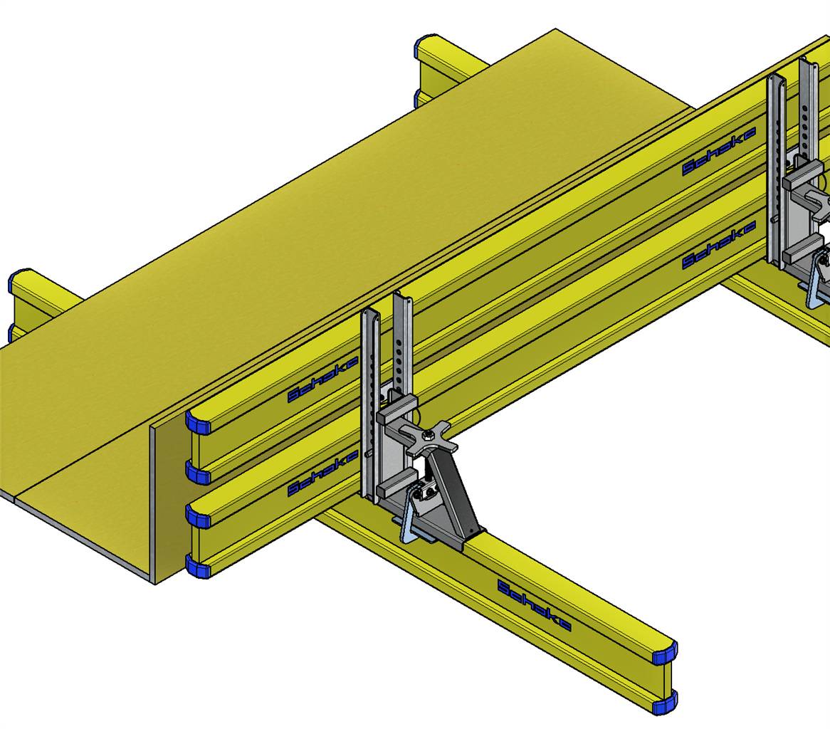 Schake Holzschalungsträger, H20, Höhe 200 mm, 2100 mm - 5900 mm | Länge : 2600 mm