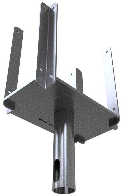 Schake Kopf für Schalungsstützen, Typ Standard, verzinkt, für Rohr Ø 26,9 mm und 38 mm | Ausführung.