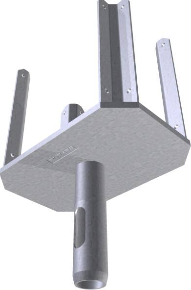 Schake Kopf für Schalungsstützen, Typ Schwer, verzinkt, für Rohr Ø 38 mm