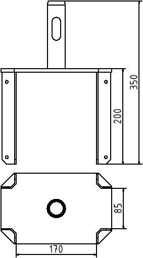 Schake Kopf für Schalungsstützen, Typ Schwer, verzinkt, für Rohr Ø 38 mm