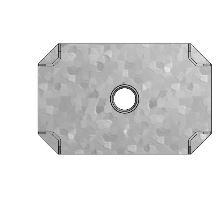 Schake Kopf für Schalungsstützen, Typ Schwer, verzinkt, für Rohr Ø 38 mm