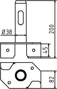 Schake Haltekopf für Schalungsstützen, verzinkt, für Rohr Ø 38 mm