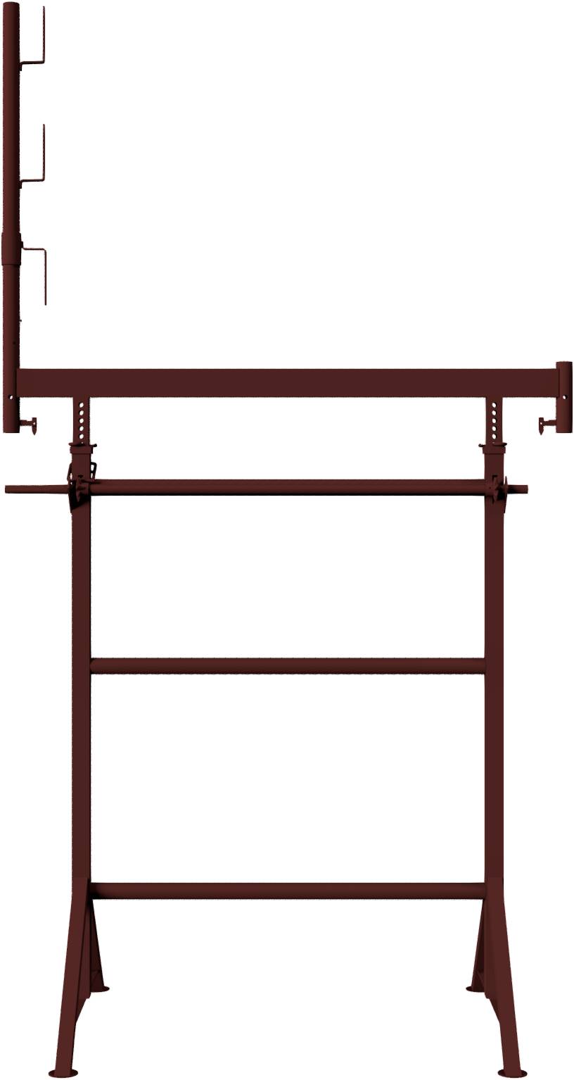 Schake Kurbel-Gerüstbock K1500/3, Breite 1,50 m, Tragkraft 1600 kg | Ausführung: braun lackiert