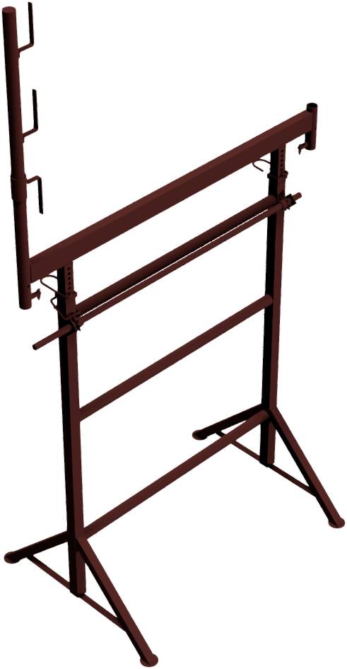 Schake Kurbel-Gerüstbock K1500/3, Breite 1,50 m, Tragkraft 1600 kg | Ausführung: braun lackiert