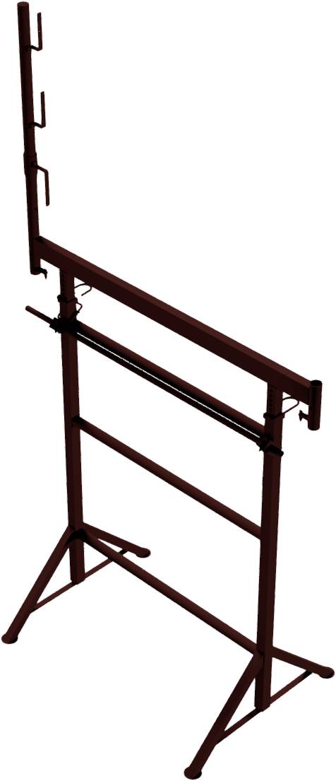 Schake Kurbel-Gerüstbock K1500/3, Breite 1,50 m, Tragkraft 1600 kg | Ausführung: braun lackiert