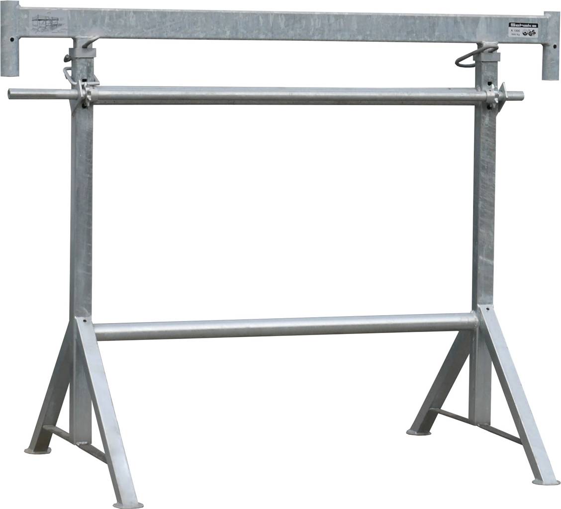 Schake Kurbel-Gerüstbock K1500, Breite 1,50 m, Tragkraft 1600 kg, lackiert oder verzinkt | Ausführun