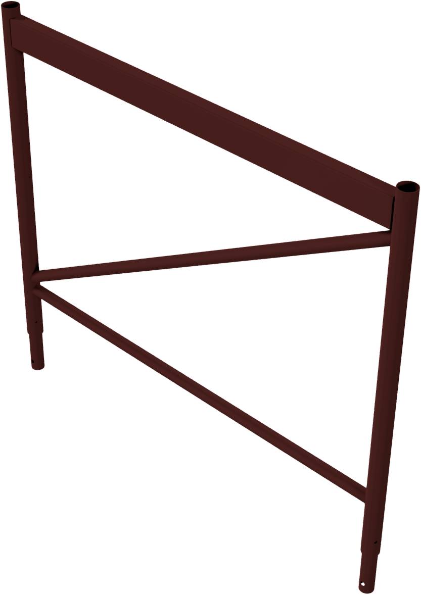 Schake Aufsatzteil für Kurbel- und Universalgerüstböcke als Absturzsicherung | Breite: 1,20 m, lacki