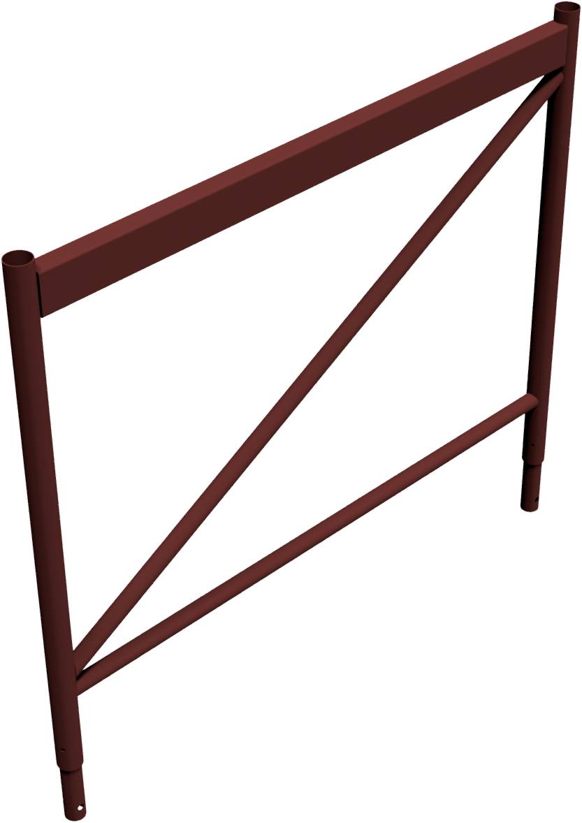 Schake Aufsatzteil für Kurbel- und Universalgerüstböcke als Absturzsicherung | Breite: 1,20 m, lacki