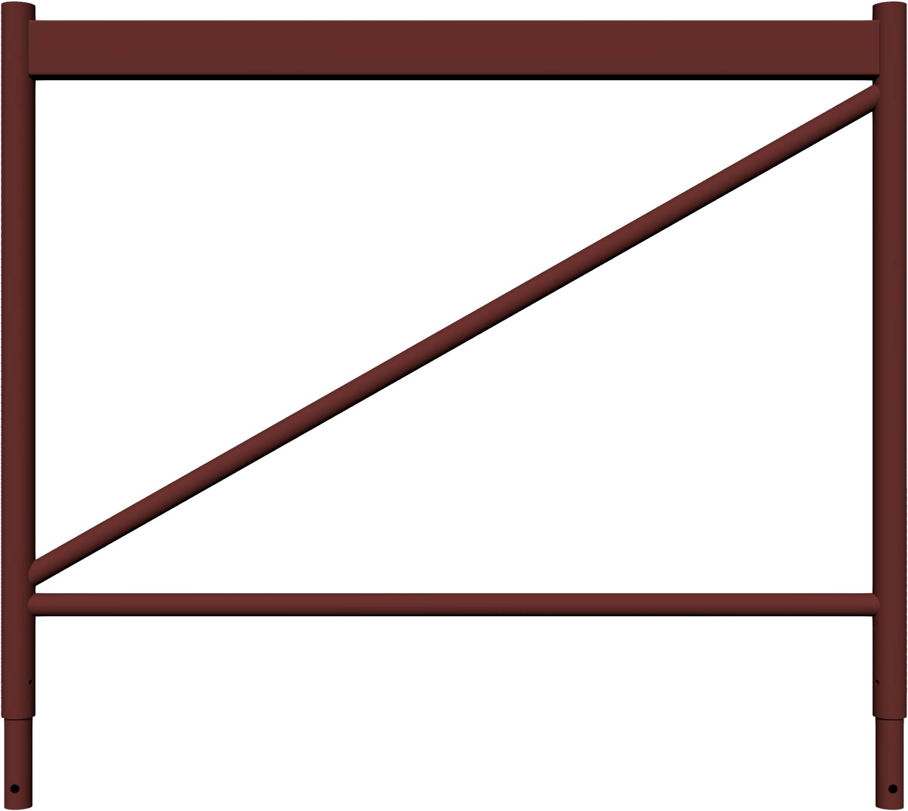 Schake Aufsatzteil für Kurbel- und Universalgerüstböcke als Absturzsicherung | Breite: 1,20 m, lacki