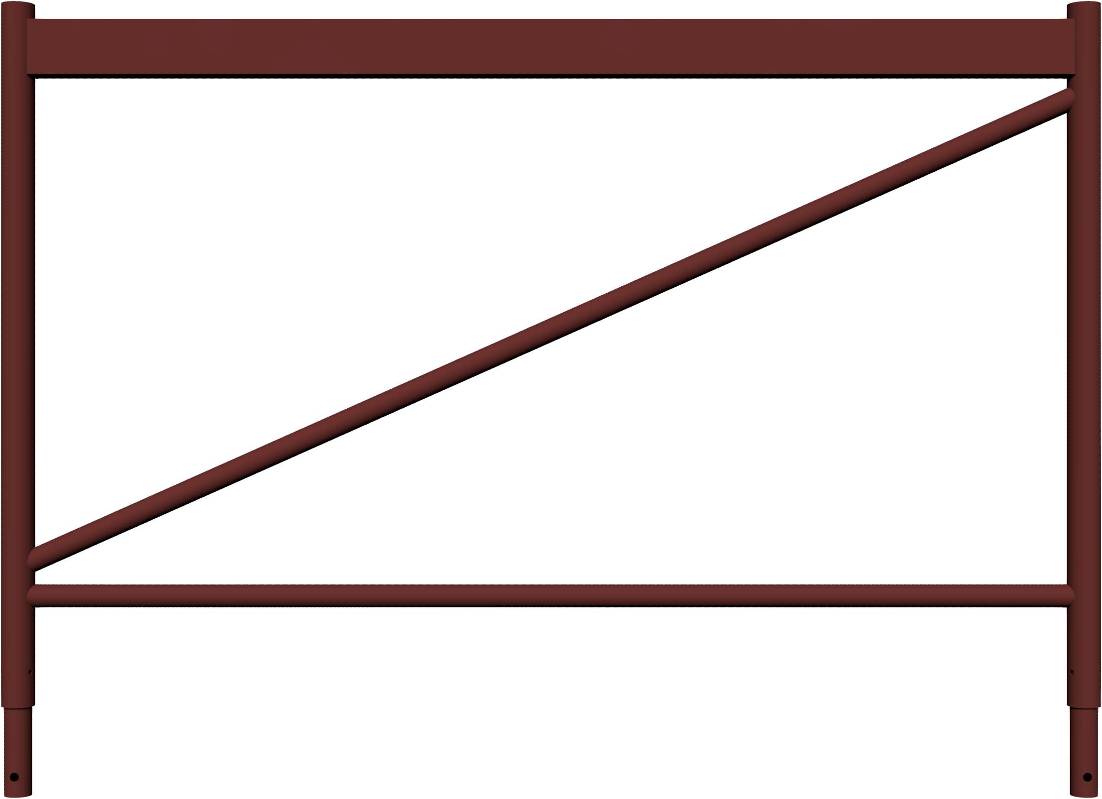 Schake Aufsatzteil für Kurbel- und Universalgerüstböcke als Absturzsicherung | Breite: 1,50 m, lacki