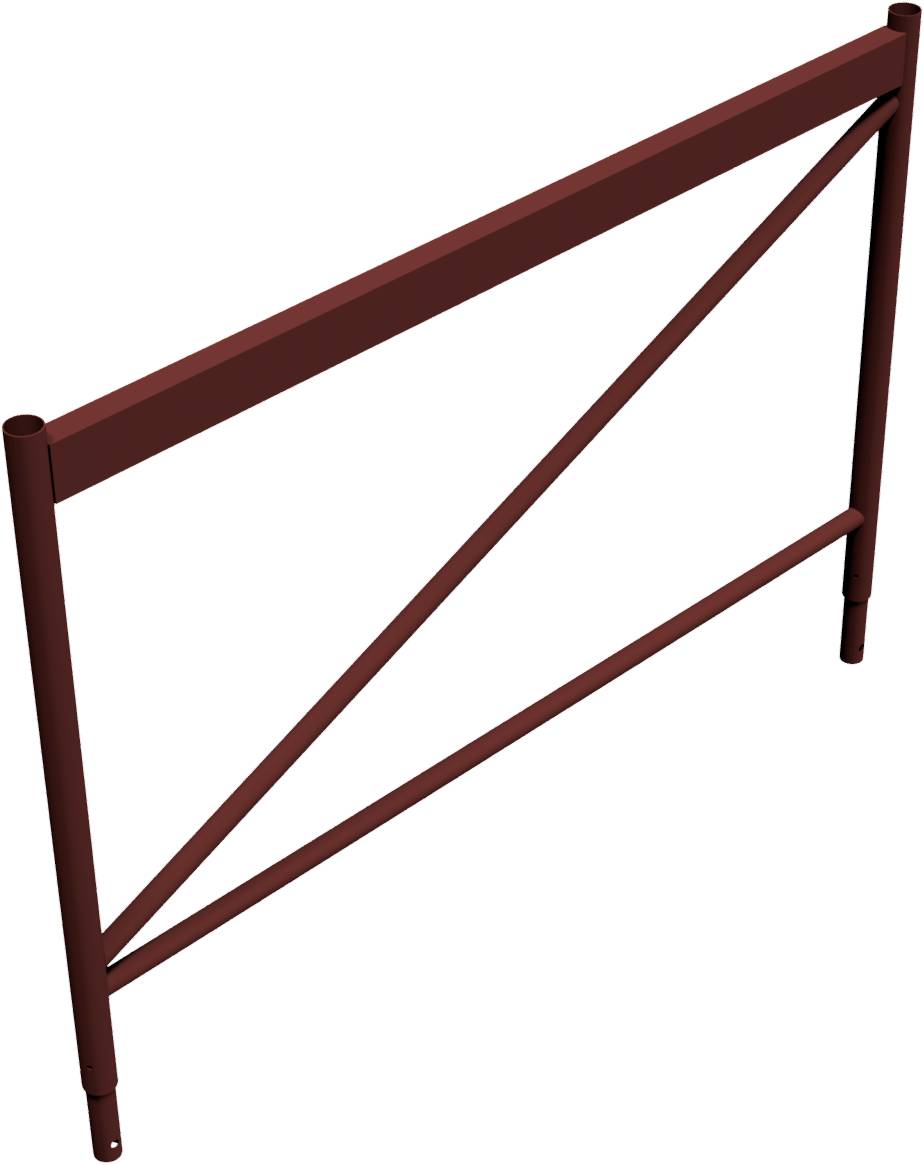 Schake Aufsatzteil für Kurbel- und Universalgerüstböcke als Absturzsicherung | Breite: 1,50 m, lacki