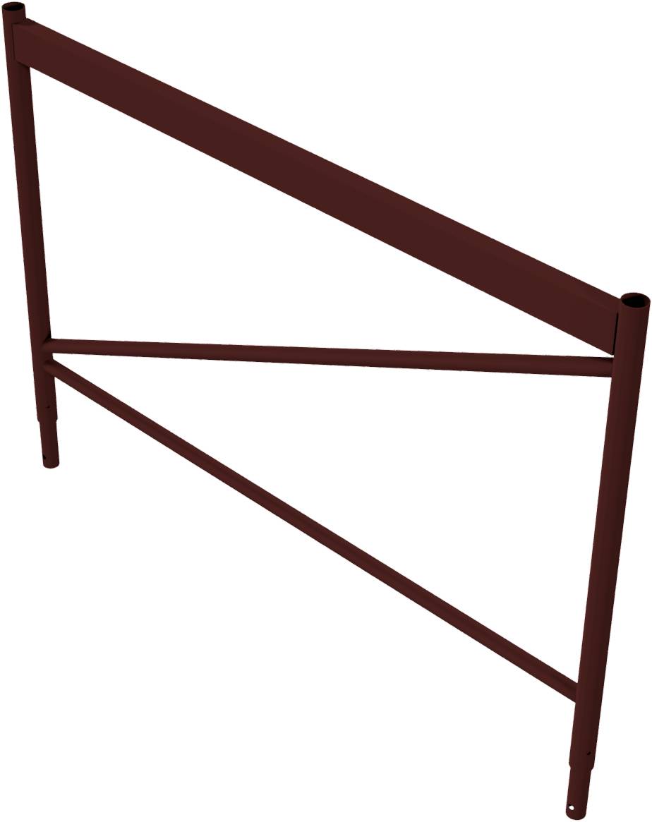 Schake Aufsatzteil für Kurbel- und Universalgerüstböcke als Absturzsicherung | Breite: 1,50 m, lacki