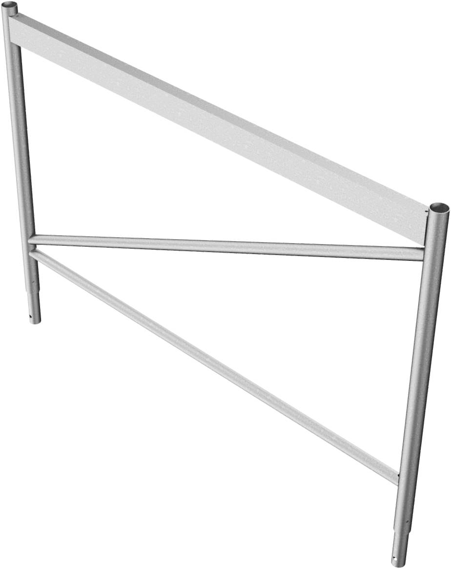 Schake Aufsatzteil für Kurbel- und Universalgerüstböcke als Absturzsicherung | Breite: 1,50 m, verzi