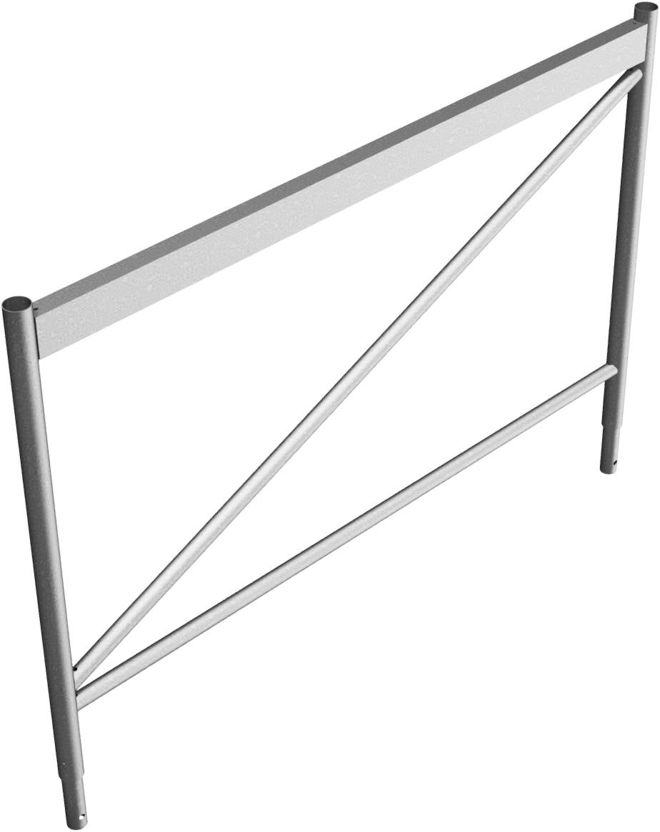 Schake Aufsatzteil für Kurbel- und Universalgerüstböcke als Absturzsicherung | Breite: 1,50 m, verzi