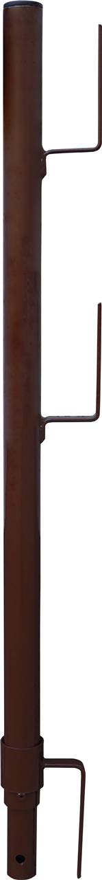 Schake Geländerpfosten für Kurbel- und Universalgerüstböcke | Ausführung: braun lackiert