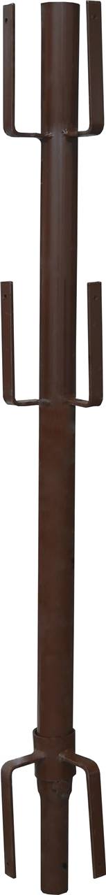 Schake Eckgeländerpfosten für Kurbel- und Universalgerüstböcke | Ausführung: braun lackiert
