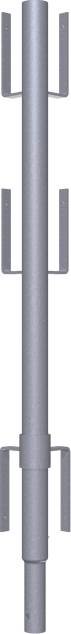 Schake Eckgeländerpfosten für Kurbel- und Universalgerüstböcke | Ausführung: verzinkt