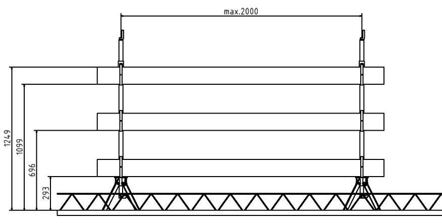 Schake Bordbrett, Gerüst, DIN 4074 S10, 2500 mm x 150 mm x 30 mm