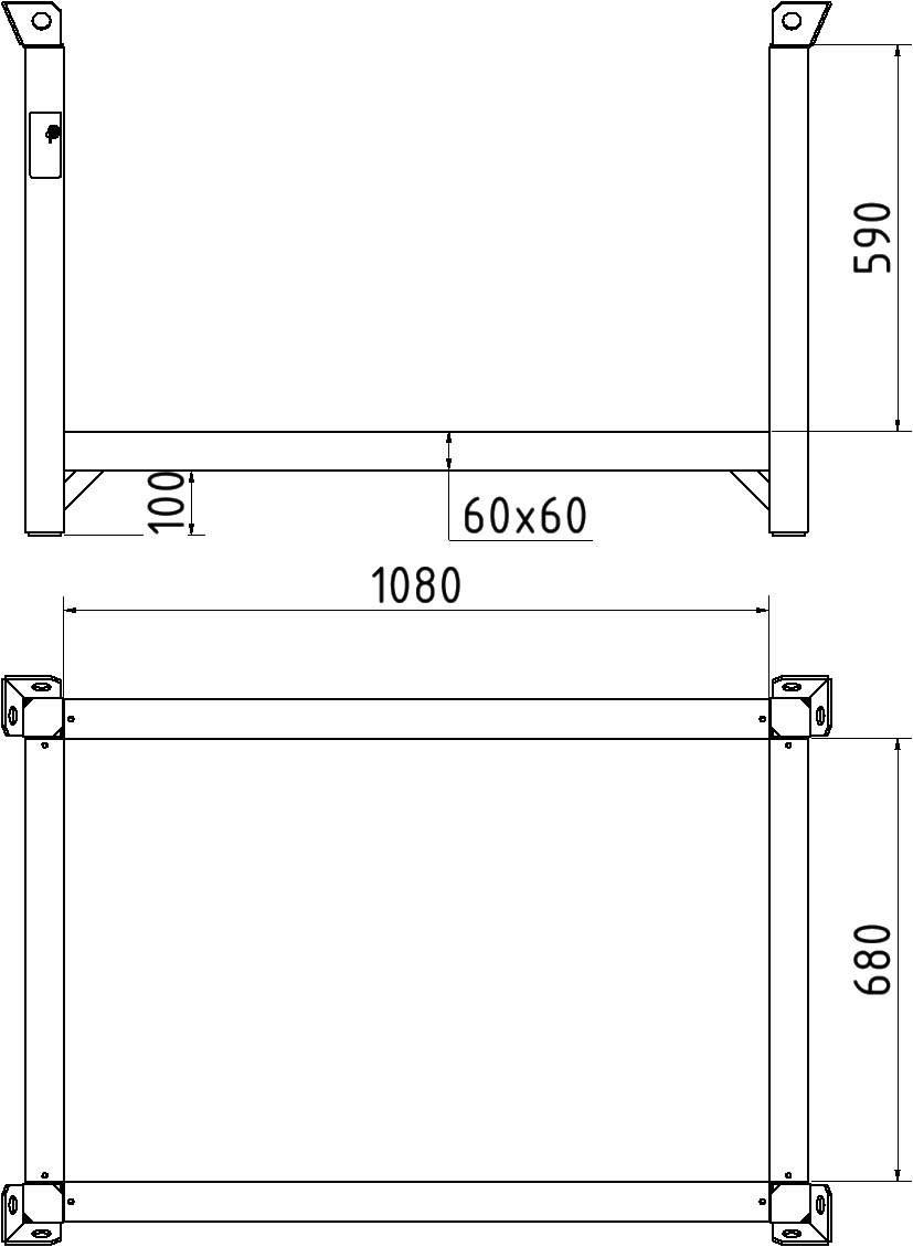 Schake Stapelpalette "Serie 50118", Füllmaß 1,08 m x 0,68 m x 0,54 m