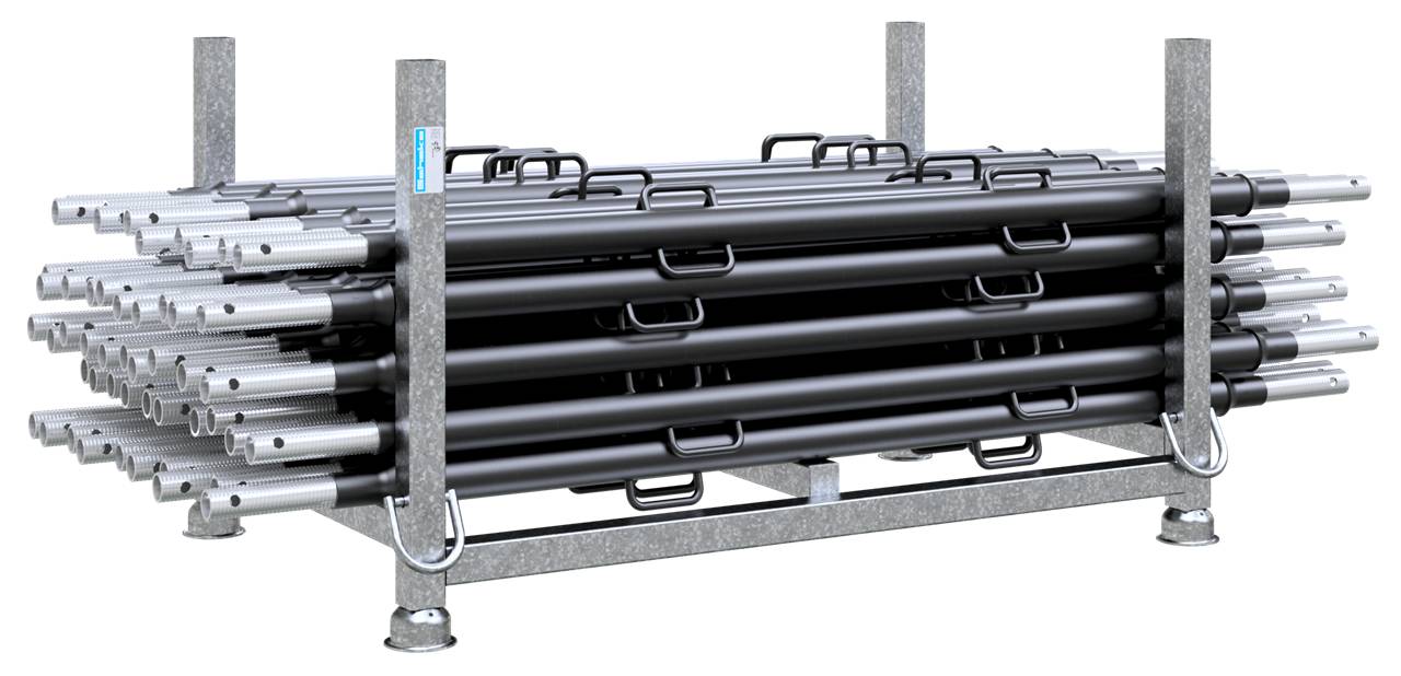 Schake 117951R Richtstrebe Verstellbereich: 6,20 – 7,60 m <br><br>Belastung bei 45° auf Druck: 22,9 - 7,6 kN ohne Endgelenk