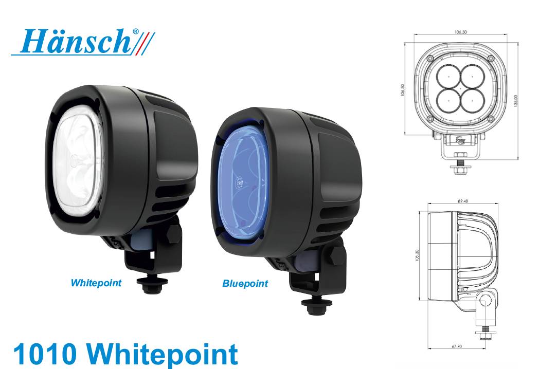 Hänsch LED-Arbeitsscheinwerfer, Whitepoint u. Bluepoint Ausführung: Bluepoint