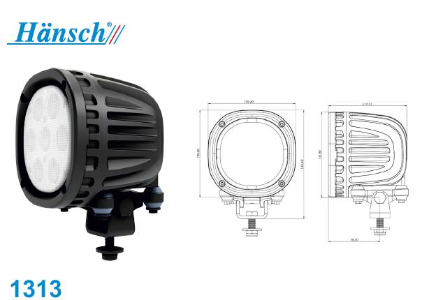 Hänsch LED Arbeitsscheinwerfer, Modell 1313, 8900 Lumen Ausführung: Symmetrisches Licht