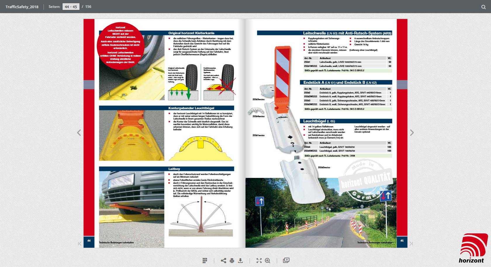 Leitboy V, L102, Horizont Klemmfix Folienbeklebung: rechts-/linksweisend