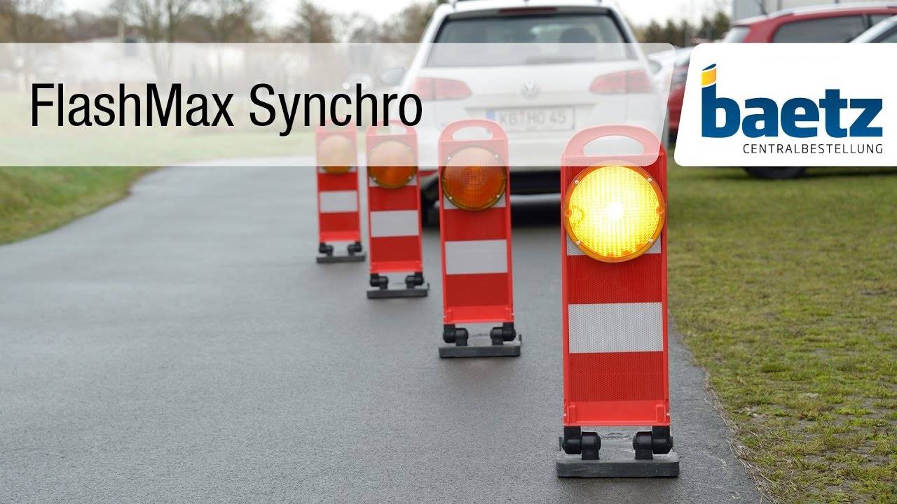 FlashMax Synchro, Klapp-Bake, mit gelber LED Blitz-Leuchte