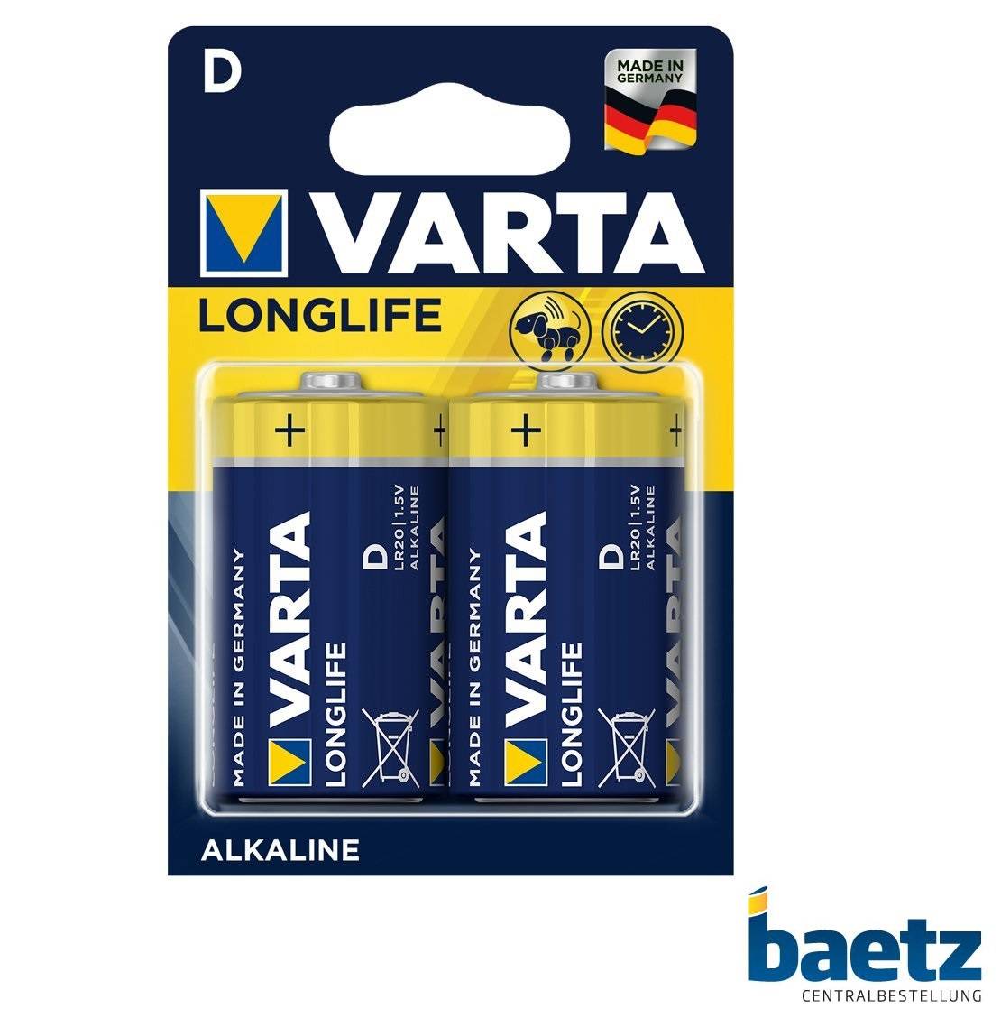 Batterie, LR20 Mono D Batterie, 2 Stück