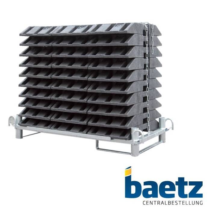 Transport- und Lagerpalette, für 30 Fußplatten