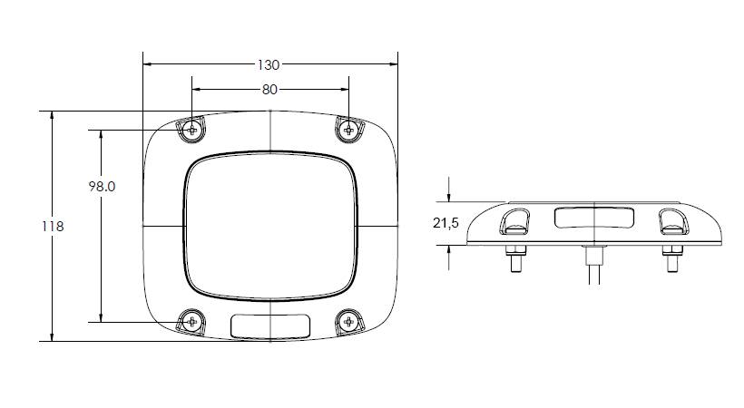 ECCO, LED Blitzmodule Serie II SecuriLED, Aufbau Farbe: gelb