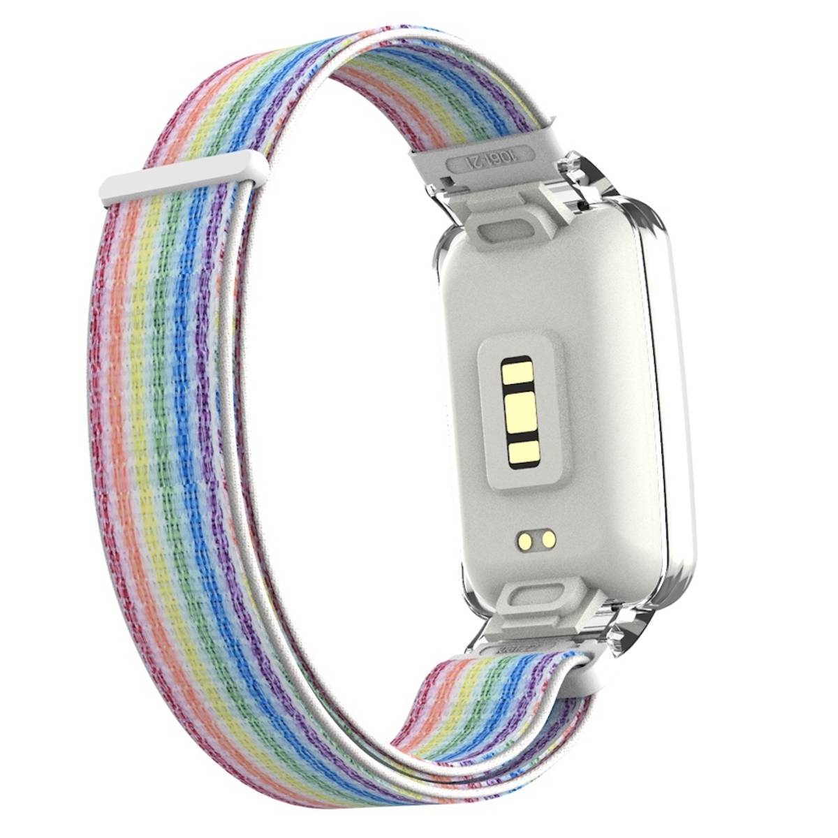 Für Xiaomi Mi Band 7 Pro 2 in 1 Uhrenarmband mit Nylongewebe und integrierter Schutzhülle Ersatz Smart Uhr Smart Watch Bunt