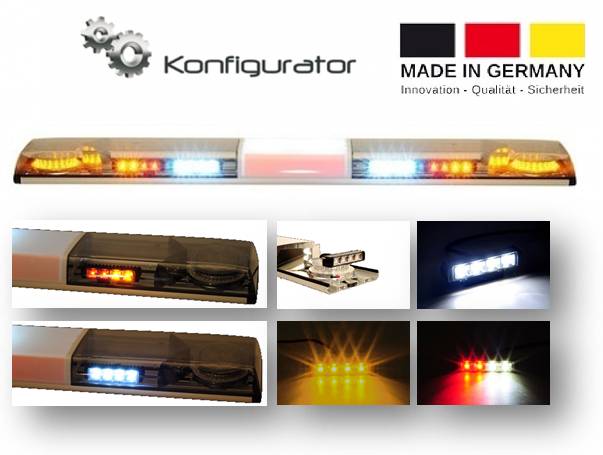 LED Lichtwarnbalken, Serie Germany, mit Zusatzausrüstung Größe: 1800mm, Arbeitsscheinwerfer hinten: Ja, Folgebeleuchtung: Ja, Rück-, Brems- u. Bli