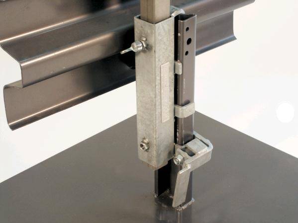 Schutzplankenhalter, Leitplankenhalter, 3 Ausführungen Ausführung: für 60/60 mm Rohre