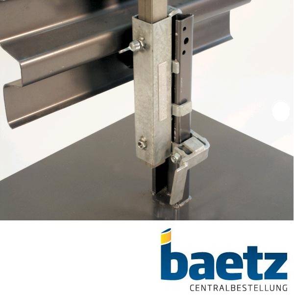 Schutzplankenhalter, Leitplankenhalter, 3 Ausführungen Ausführung: für 60/60 mm Rohre