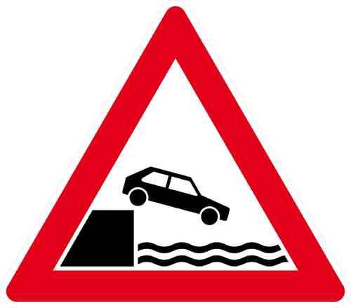 Verkehrszeichen, Ufer, VZ 145-51 Folientyp: RA1 | Typ A, Ausführung: 3 mm, Seitenlänge: 1260 mm - 125 % - über 100 km/h