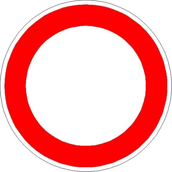 Verbot für Fahrzeuge aller Art, VZ 250 Ausführung: 2 mm, Folientyp: RA3 I Typ C, Durchmesser: 750 mm