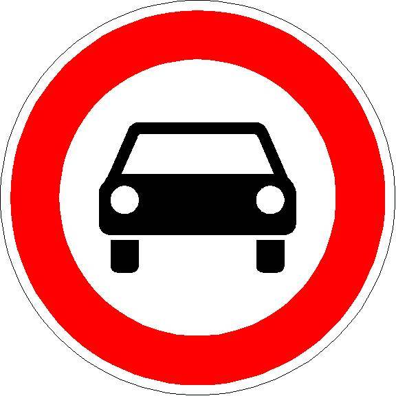 Verbot für Kraftwagen und sonstige mehrspurige Kraftfahrzeuge, VZ-251 Folientyp: RA1 | Typ A, Ausführung: Rundform, Durchmesser: 420 mm