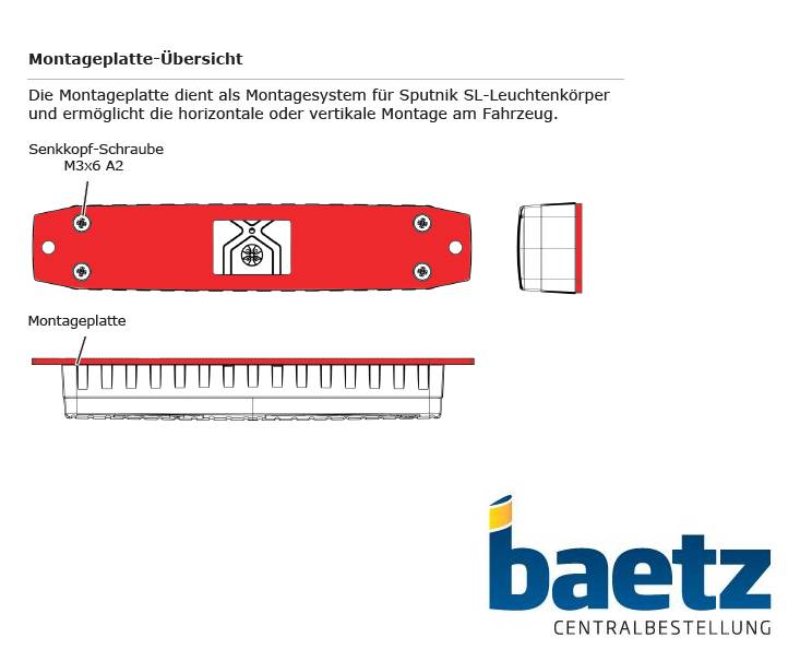Montageplatte für Sputnik SL