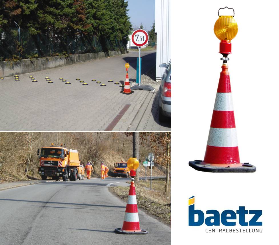 Leitkegel-LED-Blitz-Stab, Batteriebetrieb