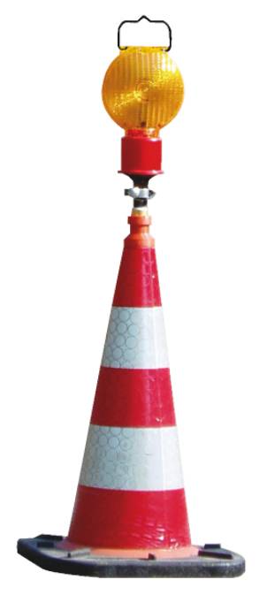 Leitkegel-LED-Blitz-Stab, Akkubetrieb Ausführung: einseitig gelb