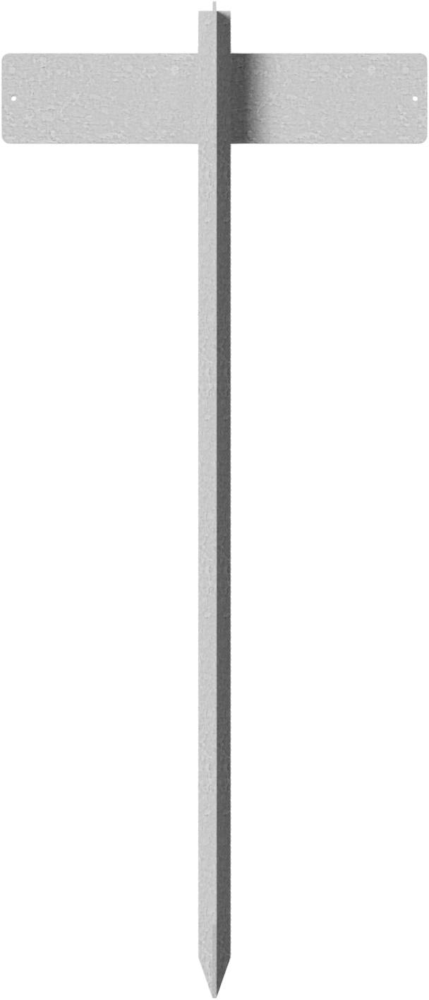 Schake Einschlagstab aus T-Profil, für Parkplatzbeschilderung | Ausführung: mit Parkplatzschild